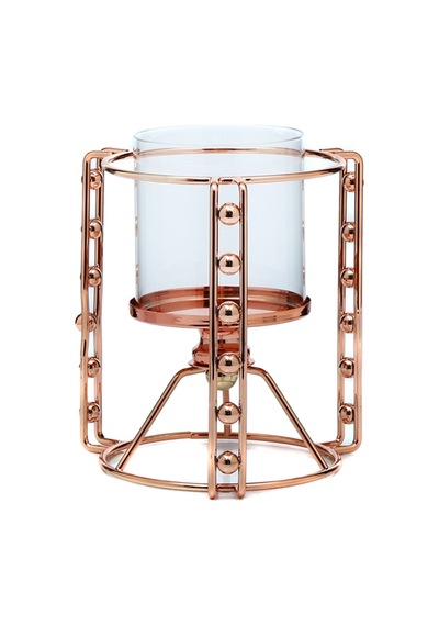 Vitale Alset Bronz Tealight Mumluk 16 Cm Ak.je0074