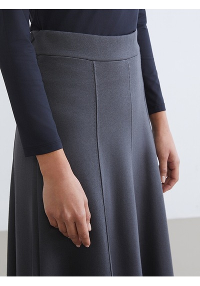 Lcw Modest Antrasit Beli Lastikli Kloş Etek