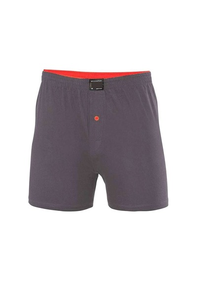 Düğmeli Pamuklu Erkek Penye Boxer Füme - 1146a Beden: 2xl Standart