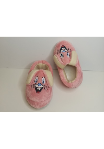 Huzurlu Adımlar Neşeli Tavşan Peluş Ev Pandufu Pembe