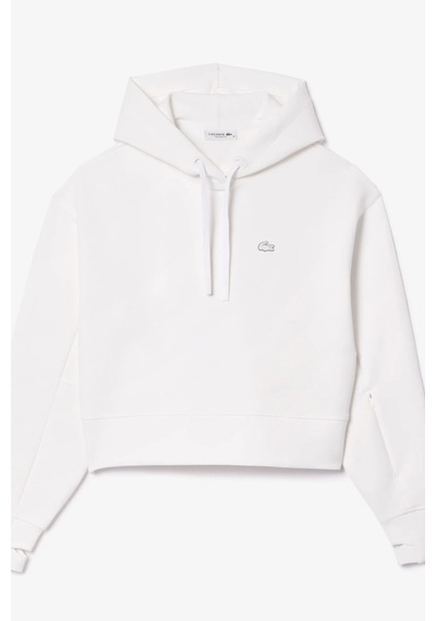 Lacoste Womens Relaxed Fit Sweatshirt Rahat Kesim Kapüşonlu Kadın Sweatshirt Beyaz