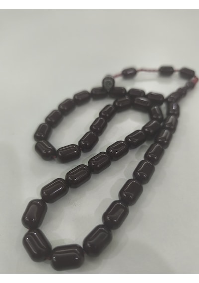 Zeyzun Usta İmzalı Sıkma Kehribar Tespih 9x13 Mm Kapsül Kesim 74716387