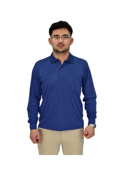 Dynamo Erkek Büyük Beden Mevsimlik Polo Yaka Sweatshirt 1-6830 Bgl-st04415 İndigo