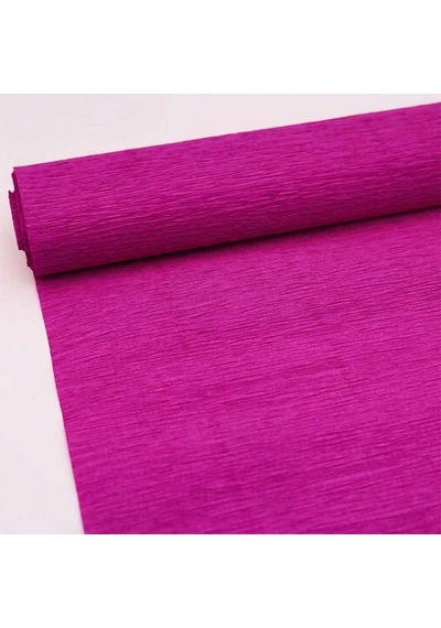 Italyan Krapon Kağıdı Çiçekçi Krep Kağıdı Grapon Kağıdı 180gr 50x250cm Fuşya