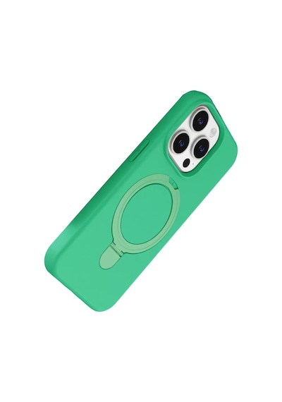 Newface Apple İphone 15 Pro Max Regal Magsafe Standlı Kapak - Yeşil