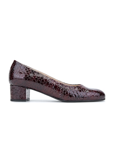 Relax Anatomic Kadın Hakiki Deri Bordo Rugan Comfort Ayakkabı 611 H40000-92 Bn Ayk Y24 Croco Oslo Bordo