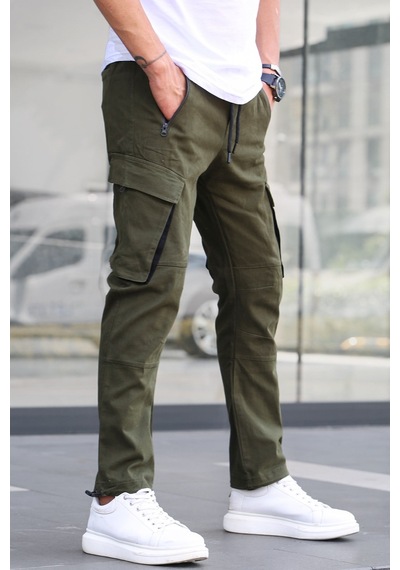 Madmext Haki Kargo Cep Jogger Pantolon 5791 Haki