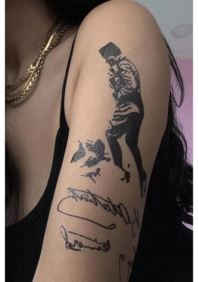 Caş Dekorasyon Atatürk İmzası Geçici Dövme Tattoo