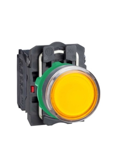 Schneider Electric XB5AW35B5 22 MM Yaylı Dönüş 1NA 1NK 24V Turuncu Komple Işıklı Buton