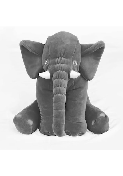 Büyük Uyku Arkadaşım Peluş Yumuşak Fil Gri - 60 Cm
