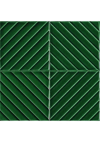 Armada Çini 20x20 Cm Linea Yeşil Modern Desenli Çini Seramik Karo