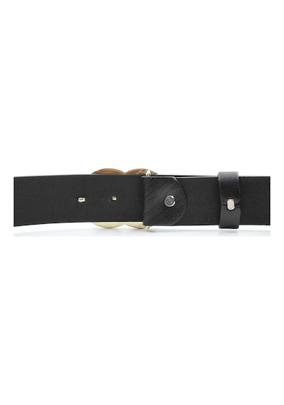 %100 Deri Çift Halka Tokalı Bayan Kemeri 4Cm (404746147) Siyah