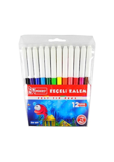Mikro 12 Renk Keçeli Kalem Zw-607