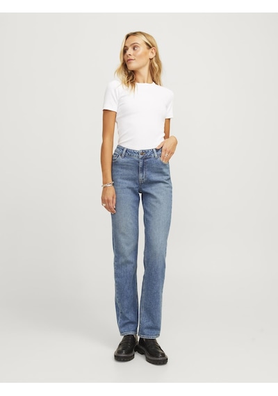 Jack & Jones Kadın Slim Straight Fit Jean - Nice Medium Blue Denim Açık Mavi Jack & Jones Kadın Slim Straight Fit Jean - Nice Medium Blue Denim Açık Mavi