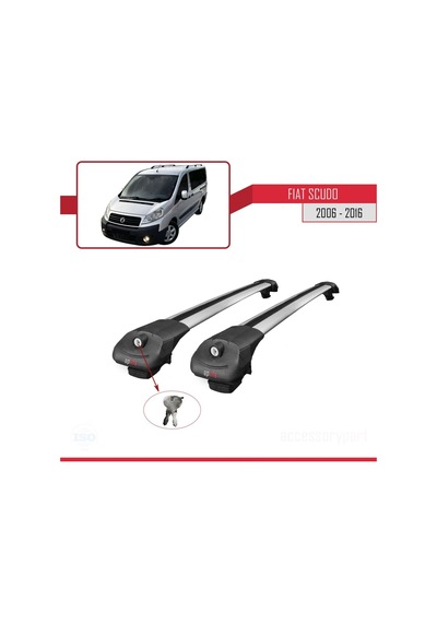 Fiat Scudo 2006-2016 Arası İle Uyumlu Ace-1 Ara Atkı Tavan Barı Gri