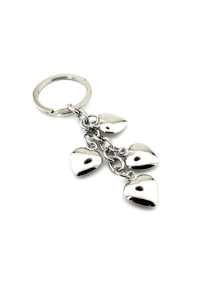 Sallantili Parlak Kalpler Aşk Sevgili Metal Anahtarlık KC957