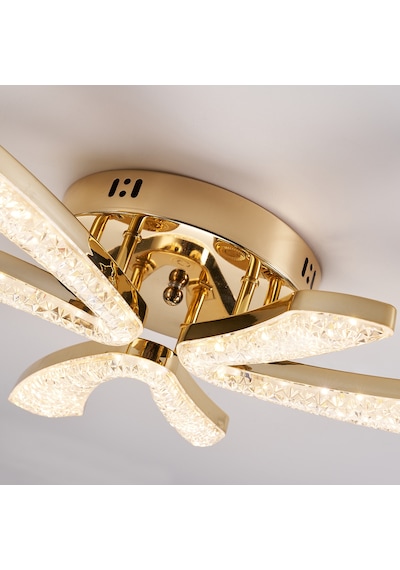 Quinn 6'lı Gold 3 Renkli Modern Plafonyer Led Avize Gold