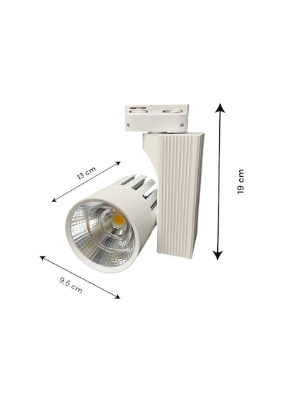 Ledli Ray Spot Beyaz Kasa 40 Watt Sıcak Beyaz 4000 K