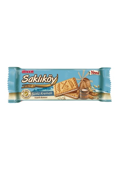 Ülker Saklıköy Süt Krema Bisküvi 24x100 G 2'li Ekonomik Paket - 2 Adet Tarı