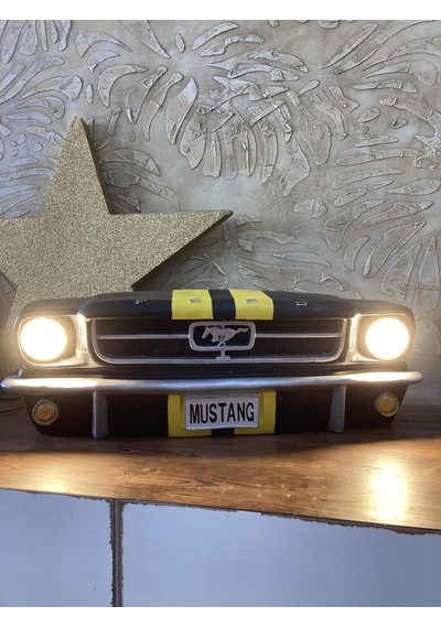 Işıklı Mustang Duvar Obje Araba Siyah Sarı 94386946