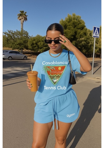 Cosablanca Tennıs Unisex Tişört Yb2 Bebe Mavisi