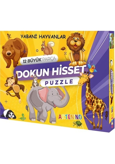 Yabani Hayvanlar 12 Büyük Parça Dokun Hisset Puzzle