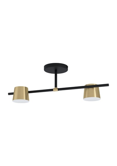 39983 Iç Mekan Altamıra Siyah, Pirinç Renk Dökme Çelik Tavan Lambası Ip20 Gu10-led Max: 2x4 Diğer