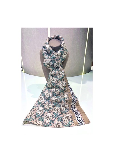 Cardion Lunira Silk Pamuk İpek Şal Sweet Line Somon