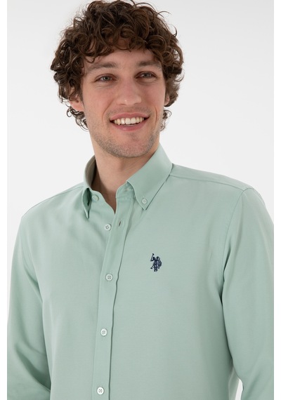 U.s. Polo Assn. Erkek Su Yeşili Gömlek Basic 50306338-vr048 Su Yesılı Su Yeşili