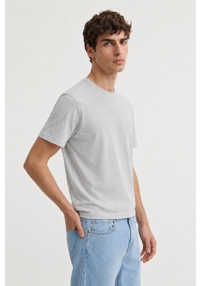 Antioch Pamuklu Erkek T-shirt Gri