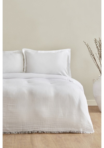 Karaca Home Minel Çift Kişilik Pike Yatak Örtüsü Seti Offwhite 200.22.04.0300 Beyaz