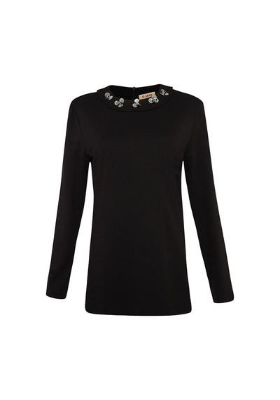 Aker 24ss02616112 Büyük Beden Bluz 24ss02616112 002 Siyah Siyah