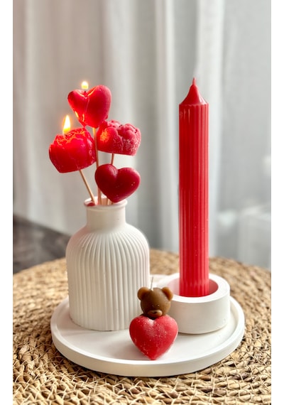 Kbr Design Candles Sevgililer Gününe Özel Kokulu Mum Seti