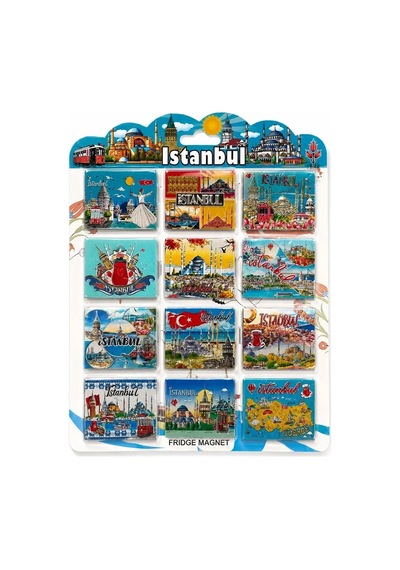 Magicool İstanbul Temalı Silikon Buzdolapı Süsü Magnet 12'li Set Alk5806