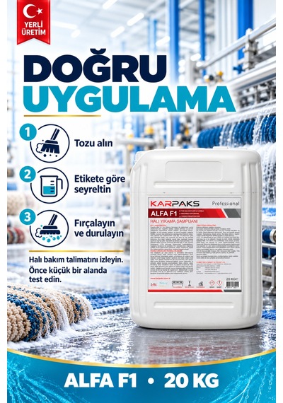 Alfa F1 Ultra Halı Yıkama Şampuanı 20kg Tekli