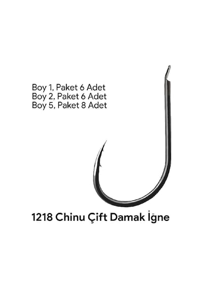 Shogun 1218 Chinu Çift Tırnaklı Olta İğnesi No:1 - Standart