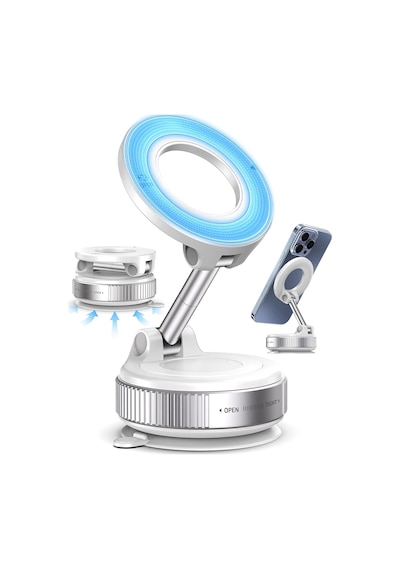 Magnetpro 360 Ayarlanabilir Araç İçi Masa Üstü Vakumlu Mıknatıslı Magsafe Telefon Tutucu Beya Diğer