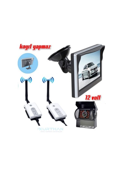 5 '' Monitör+bus Kamera +wifi Görüntü Aktarıcı Seti 12 V Kayıtsız