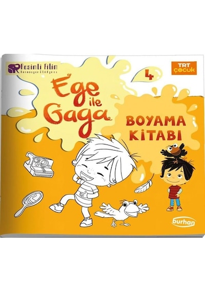 TRT Çocuk Ege ile Gaga Boyama Kitabı 4- Burhan Yayıncılık