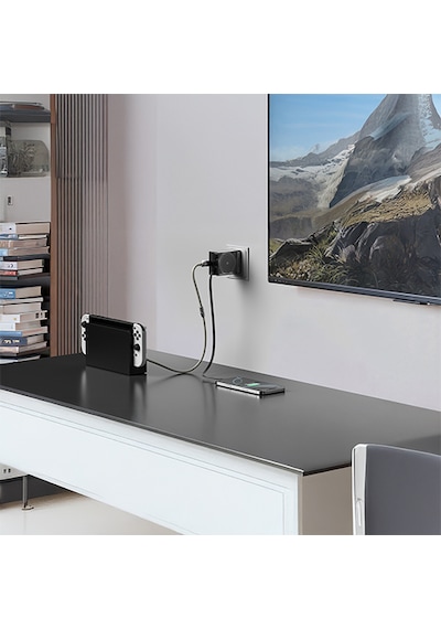 Sharge Retractable 65 Gan Şarj Cihazı - Beyaz