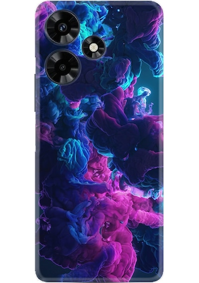 Infinix Uyumlu Hot 30 Kılıf Resimli Desenli Silikon Platinium Series Cloud Purple 1804