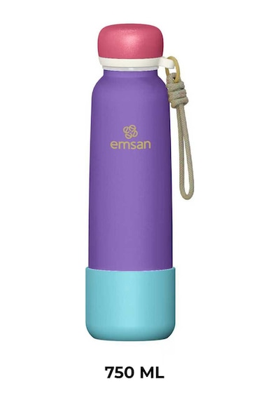 Emsan Thermos Bottle Çelik Sızdırmaz Termos 750 Ml Mor Purple