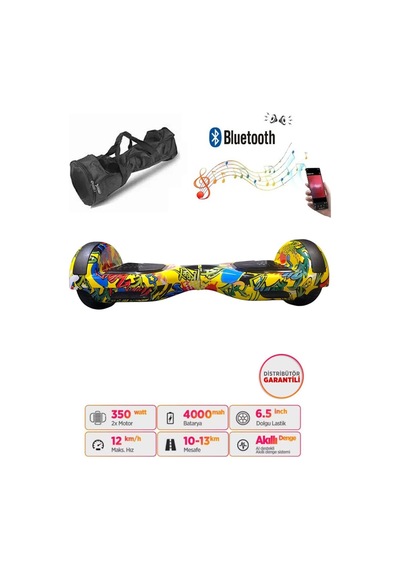 Citymate Hoverboard 6.5 inch Elektrikli Kaykay Scooter Bluetooth Hoparlörlü Çanta Hediye D21