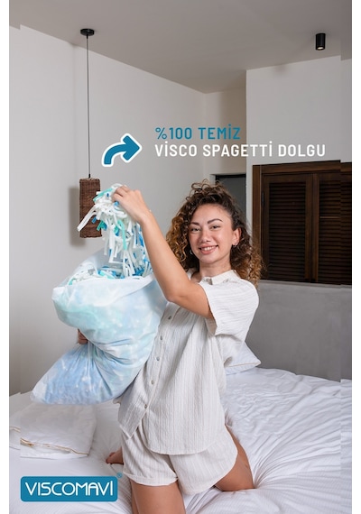 Milas %100 Temiz Spagetti Visco Dolgu Yastık 50x70 Cm