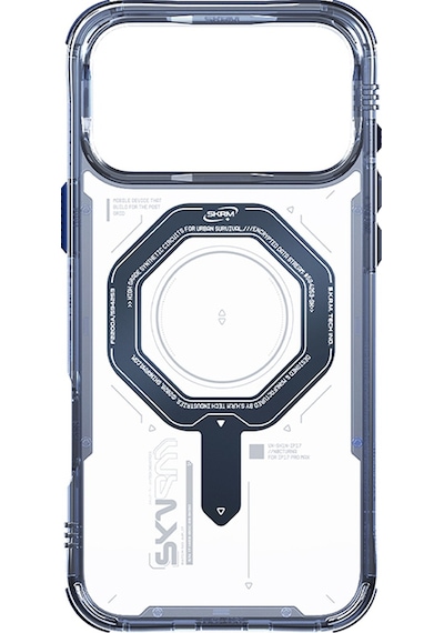 Apple Uyumlu iPhone 17 Pro Max  Kılıf Skinarma M-safe Şarj Özellikli Airbag Tasarımlı Magma Kapak Mavi Mavi