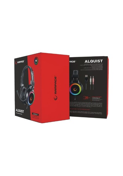 Rampage Sn-r10 Alquıst Siyah 3,5mm Rgb Gaming Oyuncu Mikrofonlu Kulaklık