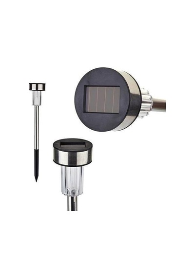 10 Adet Metal Kasa Güneş Enerjili Dış Mekan Saplamalı Solar Aydınlatma Bahçe - Balkon Ledi