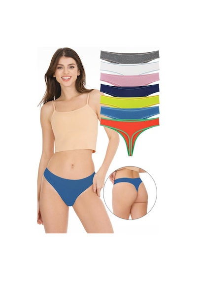 Sensu Kadın Tanga Külot 7'li Paket Set Kts3078 Karışık