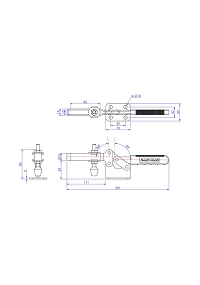 Goodhand Gh-200-wl Geçişli Kelepçe 400 Kg Kapasiteli Dayanıklı