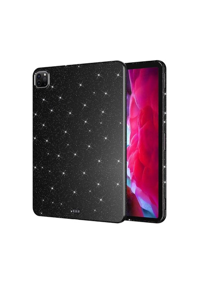 İpad Pro 11 2018 Simli Parlak Görünümlü Uyumlu Zore Tablet Koton Kılıf-siyah Arka Kapak